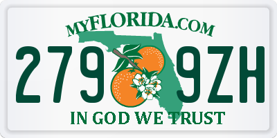 FL license plate 2799ZH