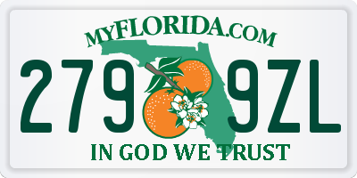 FL license plate 2799ZL