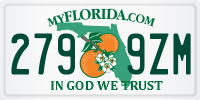 FL license plate 2799ZM