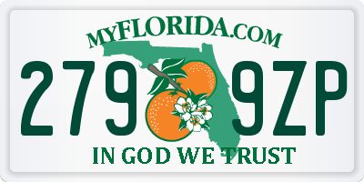 FL license plate 2799ZP