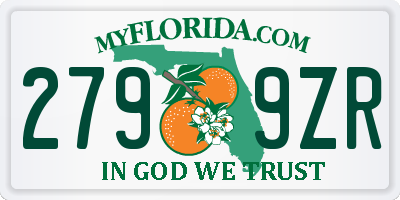 FL license plate 2799ZR