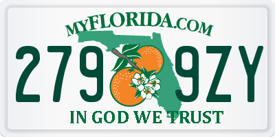 FL license plate 2799ZY