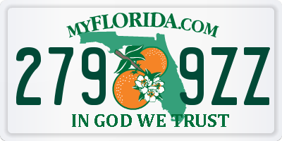 FL license plate 2799ZZ