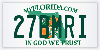 FL license plate 27BMRI