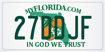 FL license plate 27DDJF