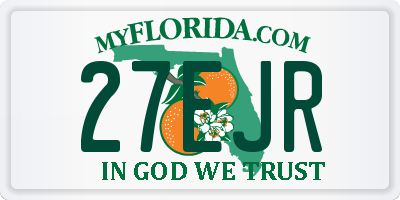 FL license plate 27EJR