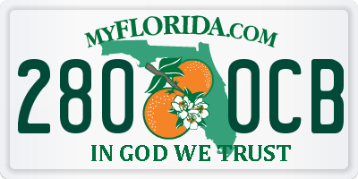 FL license plate 2800CB