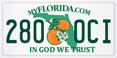 FL license plate 2800CI