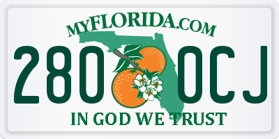FL license plate 2800CJ