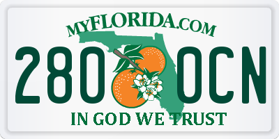 FL license plate 2800CN