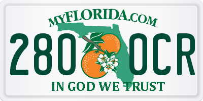 FL license plate 2800CR