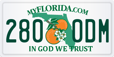 FL license plate 2800DM