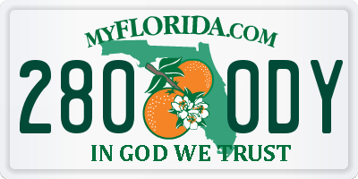 FL license plate 2800DY