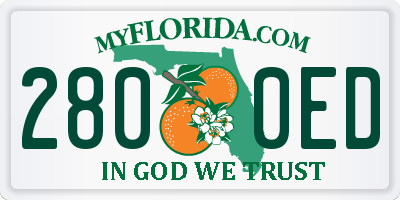 FL license plate 2800ED