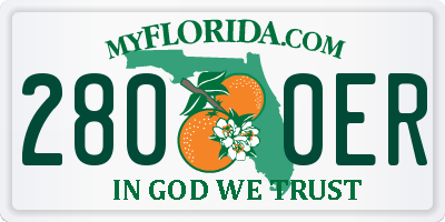 FL license plate 2800ER