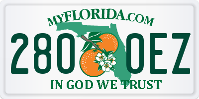 FL license plate 2800EZ