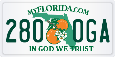 FL license plate 2800GA