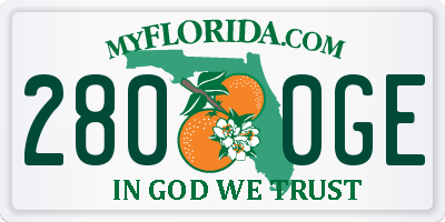 FL license plate 2800GE