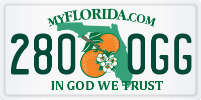 FL license plate 2800GG