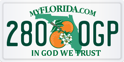 FL license plate 2800GP