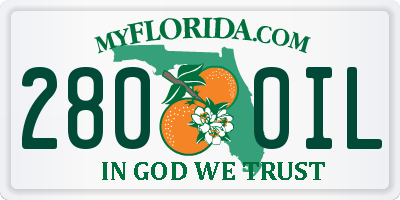 FL license plate 2800IL