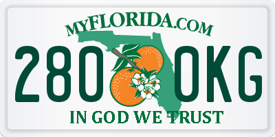 FL license plate 2800KG