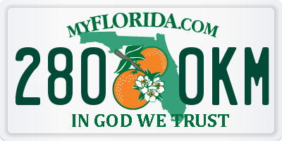 FL license plate 2800KM