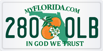 FL license plate 2800LB