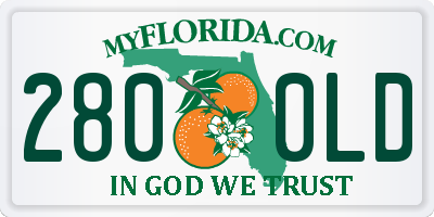 FL license plate 2800LD
