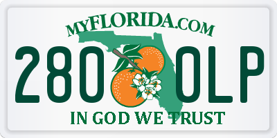 FL license plate 2800LP