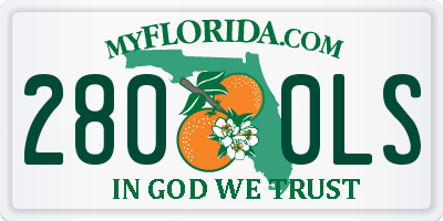 FL license plate 2800LS
