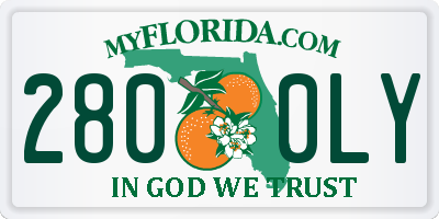 FL license plate 2800LY