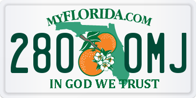 FL license plate 2800MJ