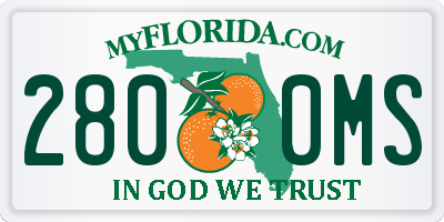 FL license plate 2800MS