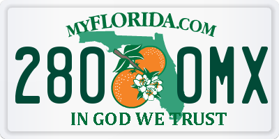 FL license plate 2800MX