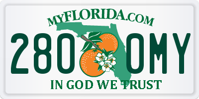 FL license plate 2800MY