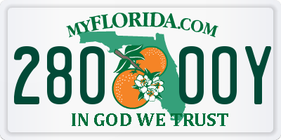 FL license plate 2800OY