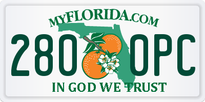 FL license plate 2800PC