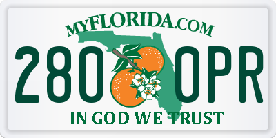 FL license plate 2800PR