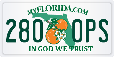 FL license plate 2800PS