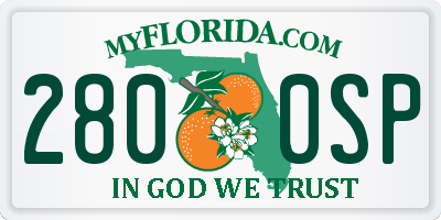 FL license plate 2800SP