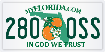 FL license plate 2800SS