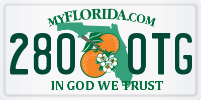 FL license plate 2800TG