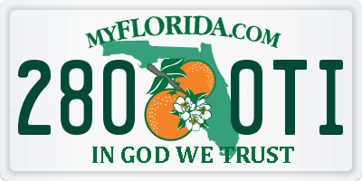FL license plate 2800TI