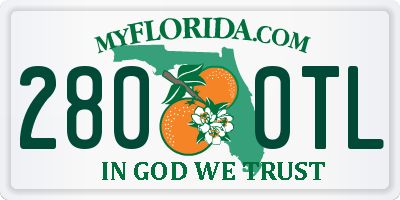 FL license plate 2800TL