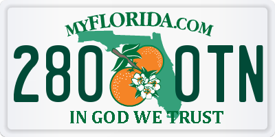 FL license plate 2800TN