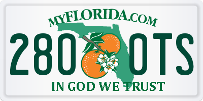 FL license plate 2800TS