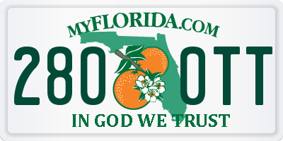 FL license plate 2800TT