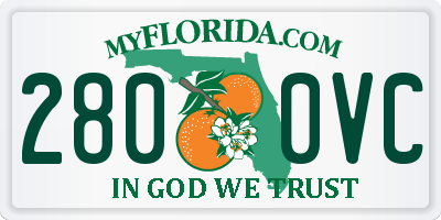 FL license plate 2800VC