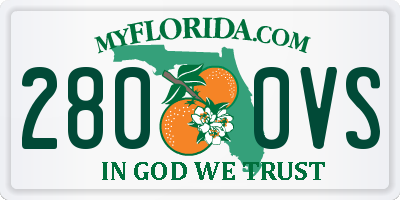 FL license plate 2800VS